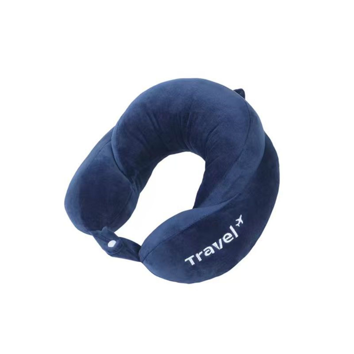 Ergonomic Memory Foam Travel Neck Pillow - Navy Blue