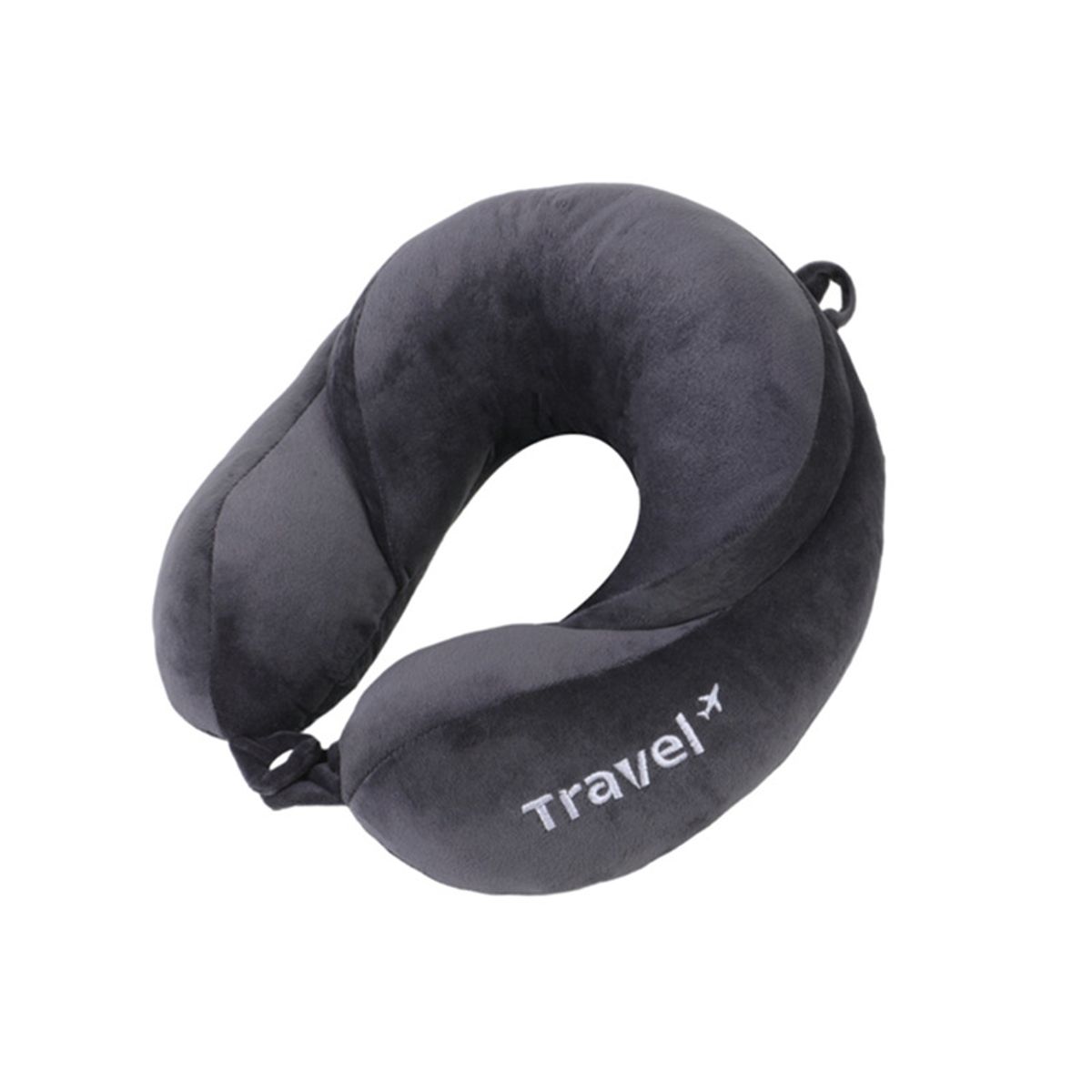 Ergonomic Memory Foam Travel Neck Pillow - Dark Gray
