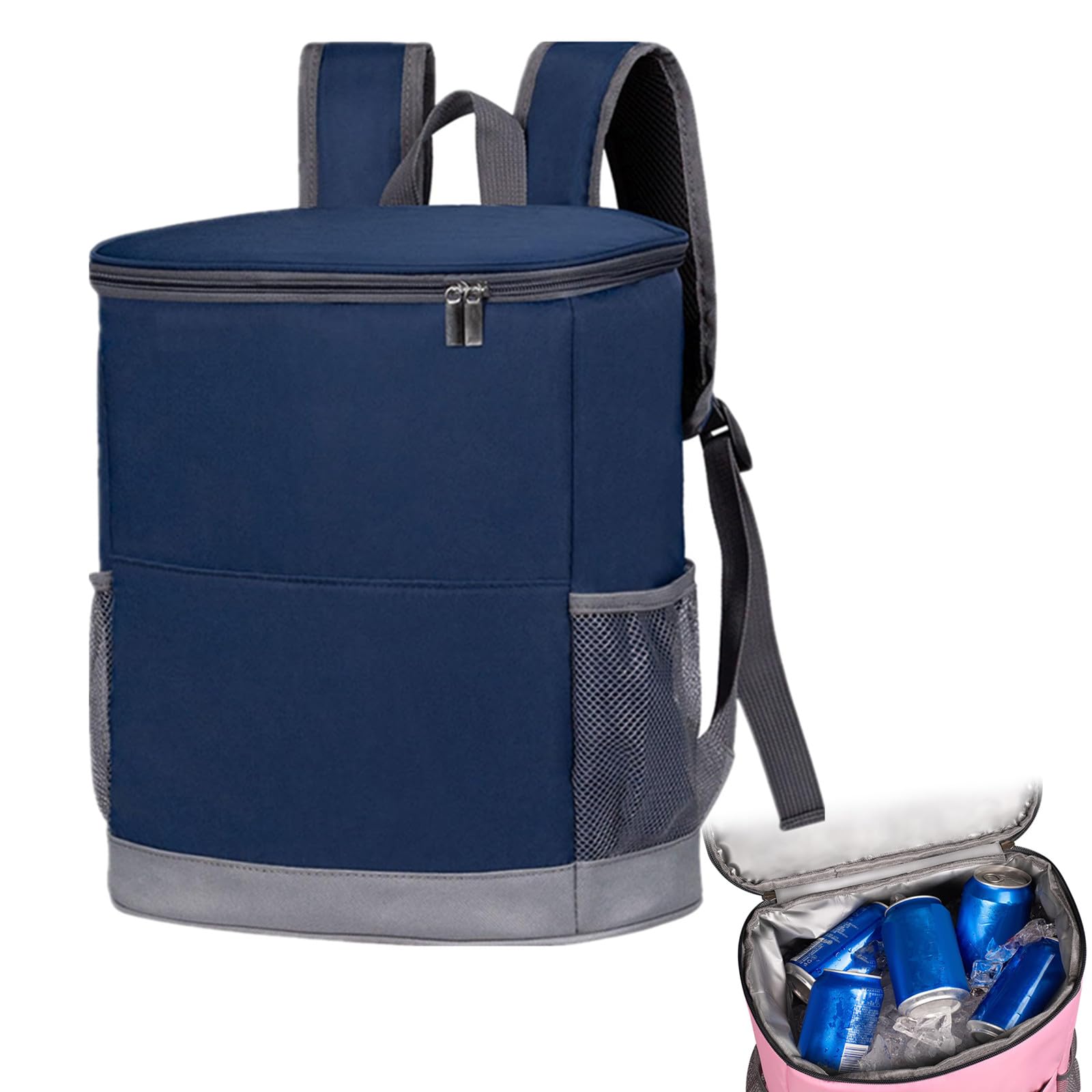Lightweight Insulated Cooler Backpack - Blue