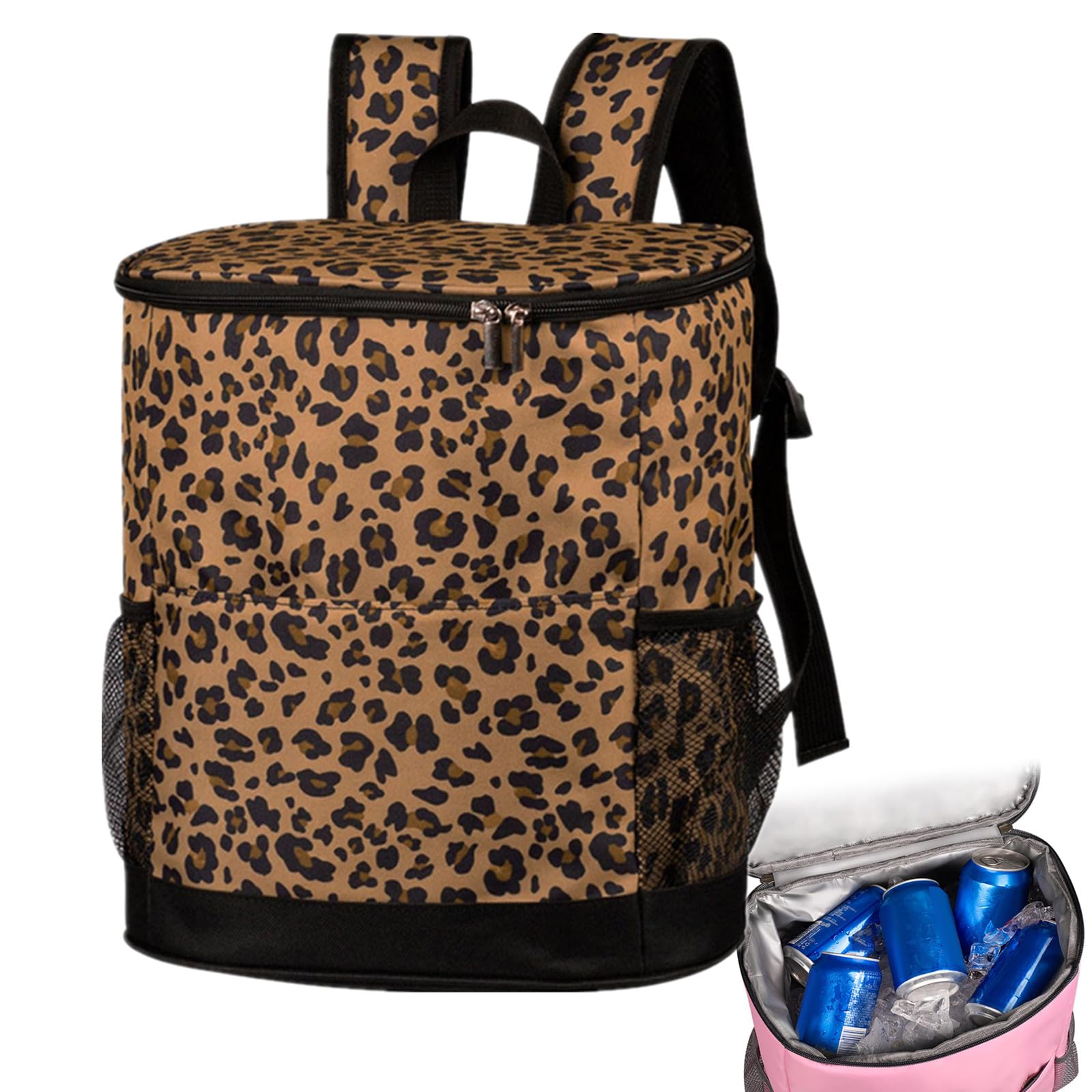 Lightweight Insulated Cooler Backpack - Brown