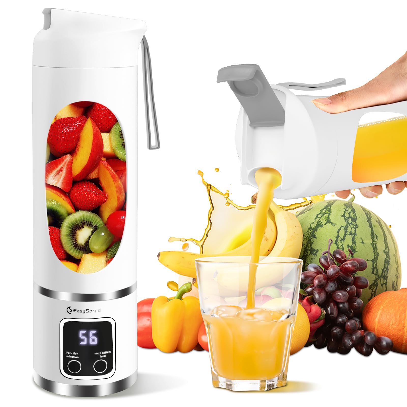 Leak-Proof Portable Juicer - White