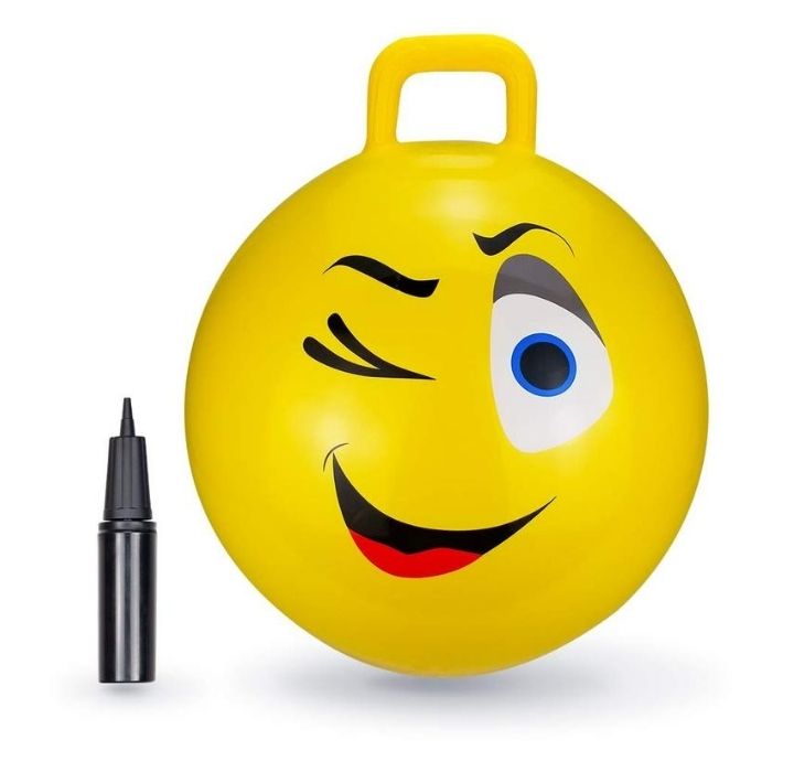BounceZiez Inflatable Bouncing Hopper - Hopper Ball - 18" - Yellow Wink