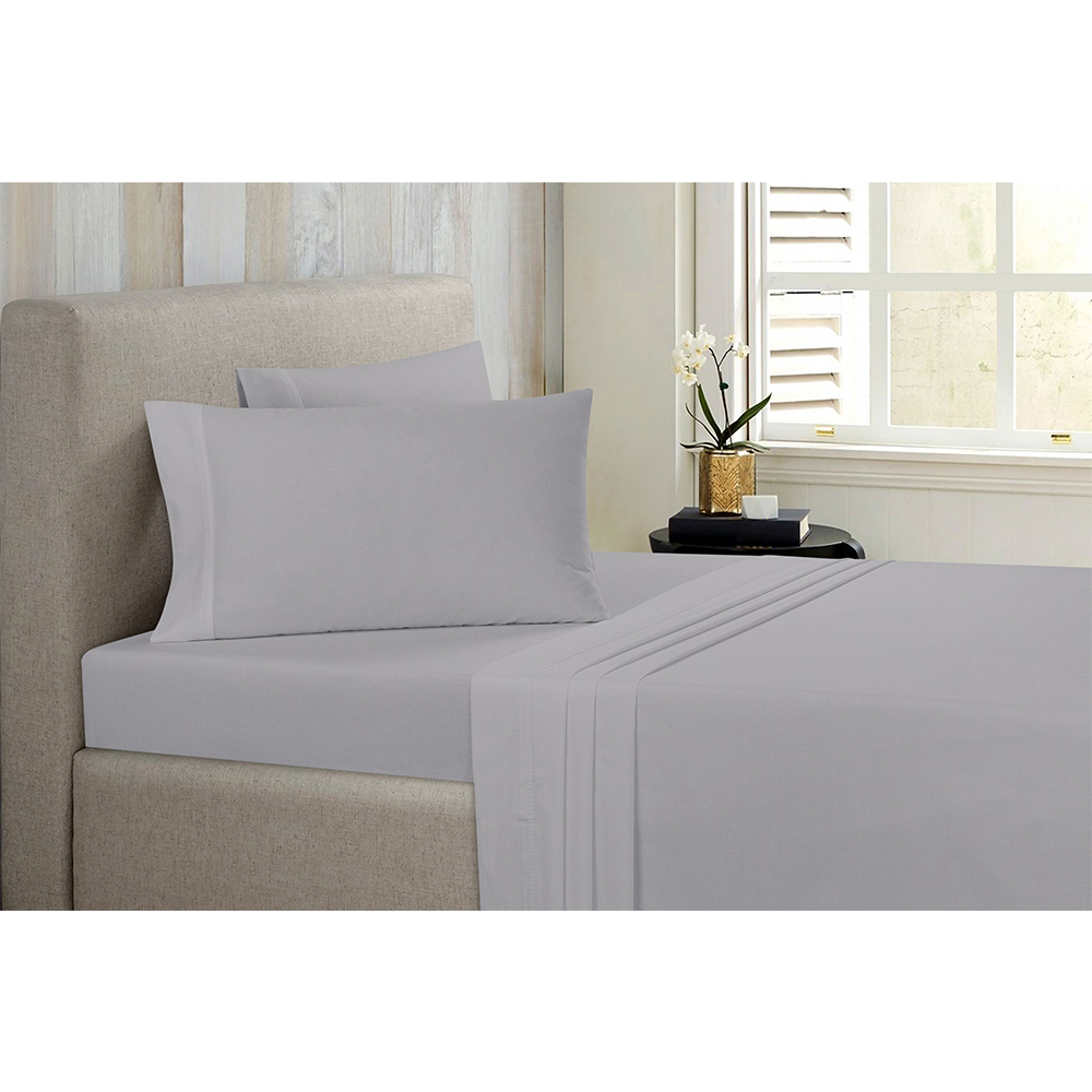 Bibb Home® Antimicrobial Bamboo Sheet Set - Queen - Silver