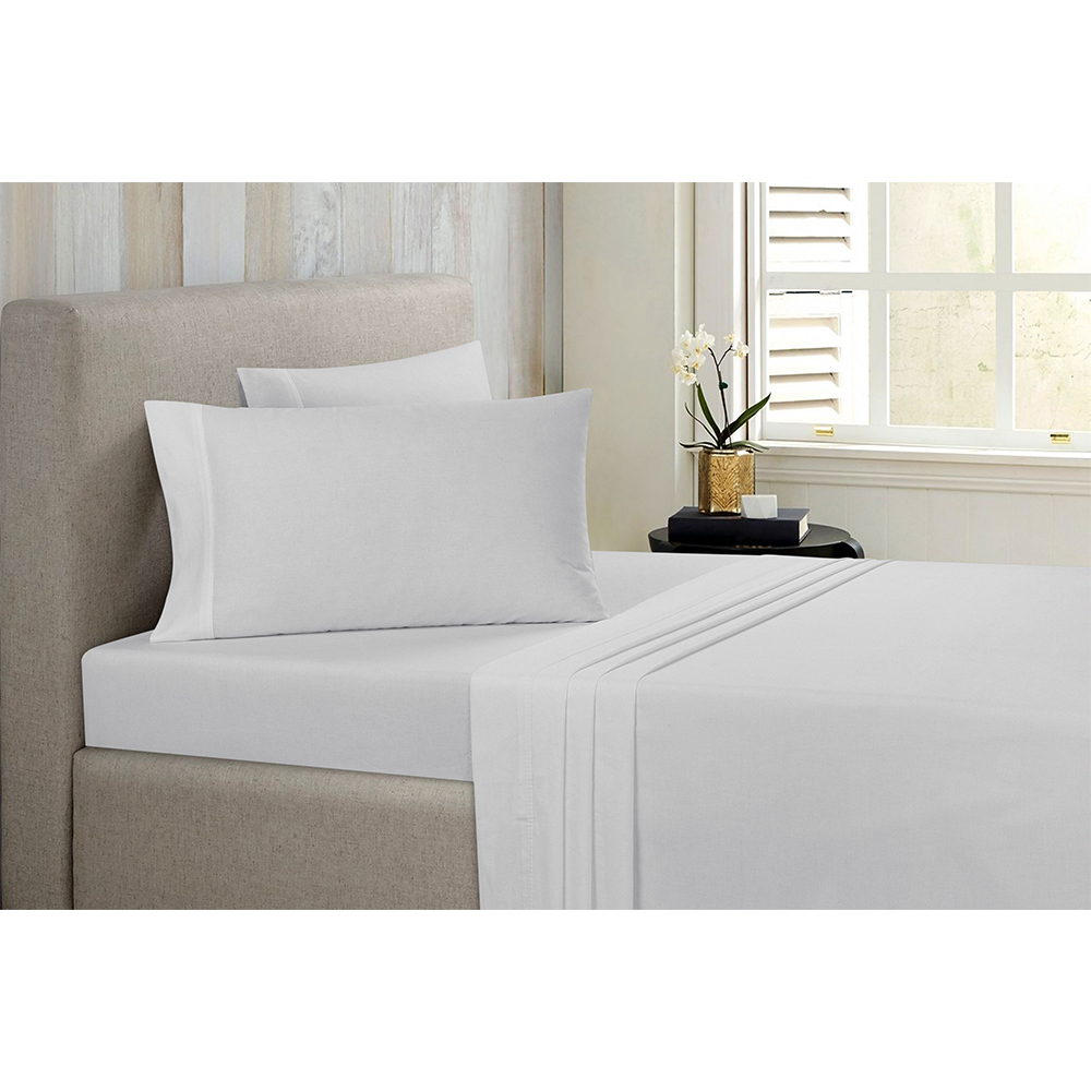 Photos - Bed Linen Bibb Home Bibb Home® Antimicrobial Bamboo Sheet Set - Queen - White 1295QN