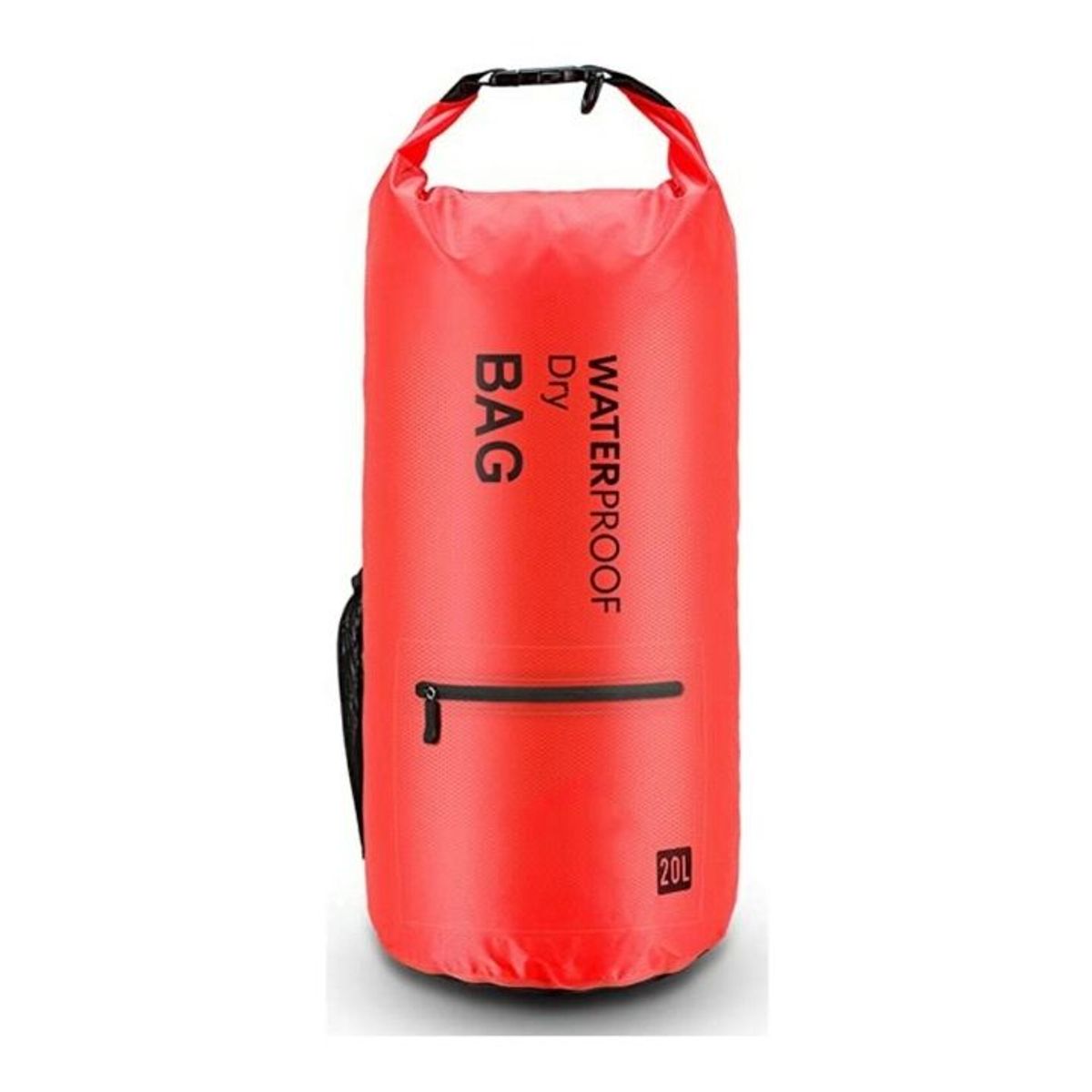 Waterproof Floating Dry Bag with 2 Exterior Zip Pockets - 10L - Orange