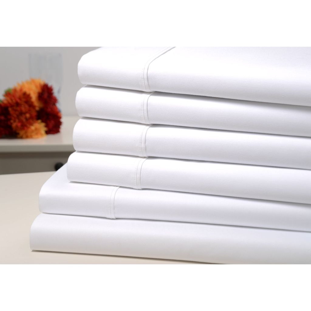 Photos - Bed Linen Kathy Ireland Kathy Ireland™ 1,500TC Bamboo Cotton 6-Piece Sheet Set - Queen - White 1476QNWH