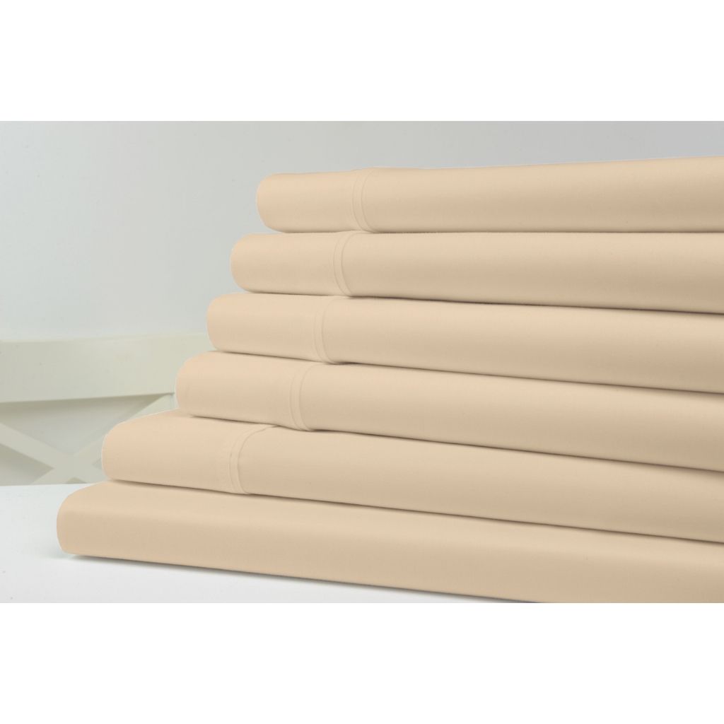 Kathy Ireland™ 1,500TC Bamboo Cotton 6-Piece Sheet Set - Cal King - Linen