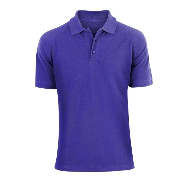 Men’s Classic-Fit Cotton Polo Shirt - Royal Blue - Small