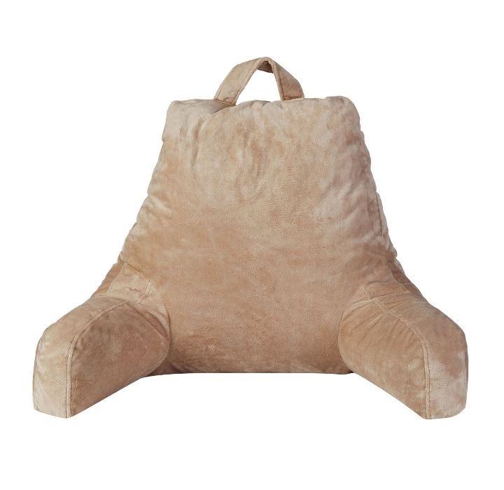 Microplush Reading and TV Pillow with Washable Cover - Taupe