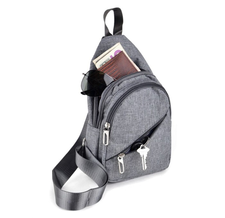 12-inch Crossbody Sling Bag - Charcoal