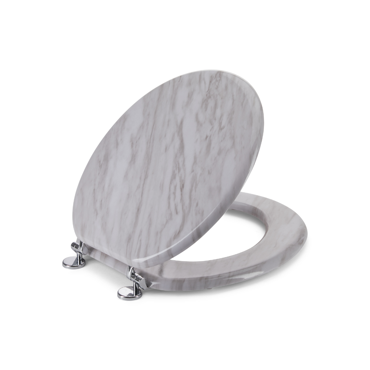 Round Toilet Seat with Easy Clean & Change Hinge - Beige
