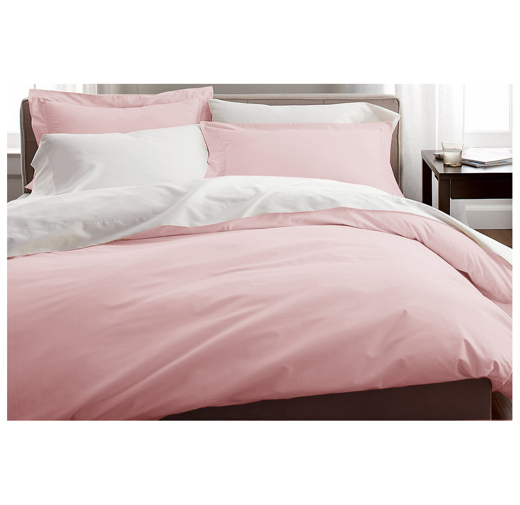 Luxury Solid 1,000-Thread Count 3-Piece Duvet Cover Set - F/Q - Pink
