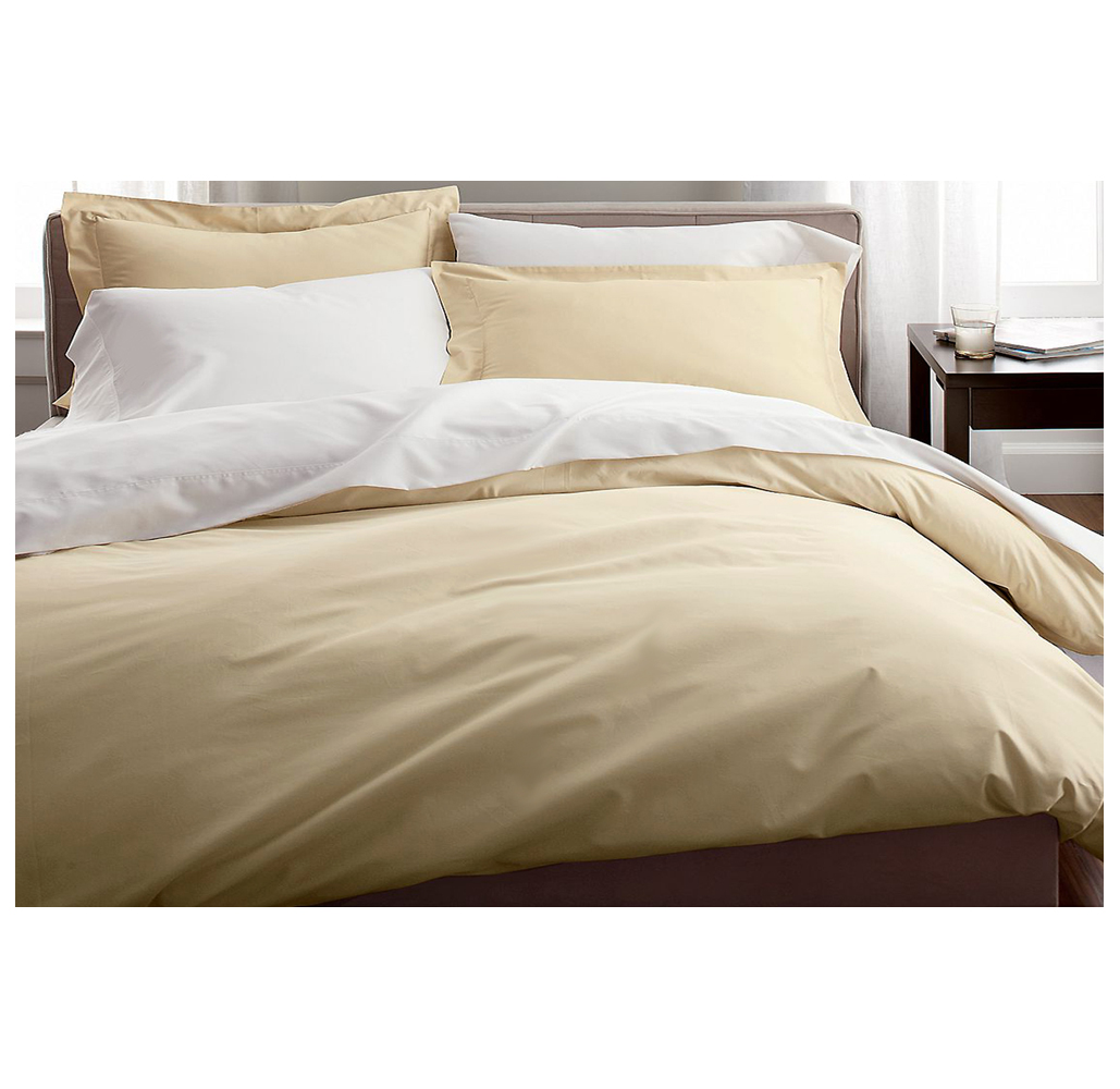 Luxury Solid 1000Thread Count 3Piece Duvet Cover Set  FQ  Pale Yellow