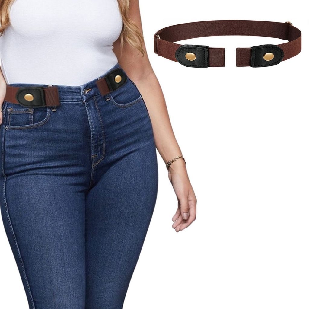 UntilGone – Adjustable Stretch Buckleless Belts – Brown