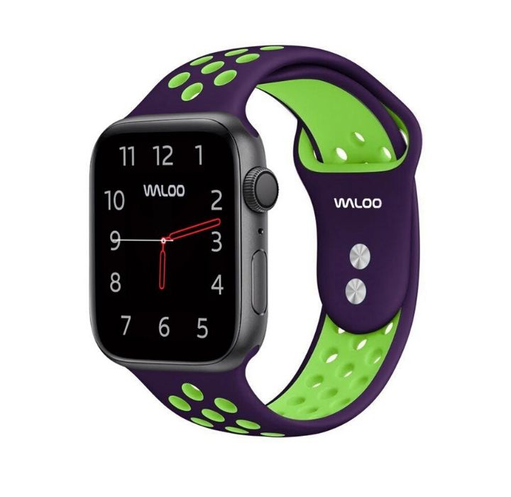 Waloo Breathable Sport Band for Apple Watch Series 1-5 - 38/40mm - Purple/Green
