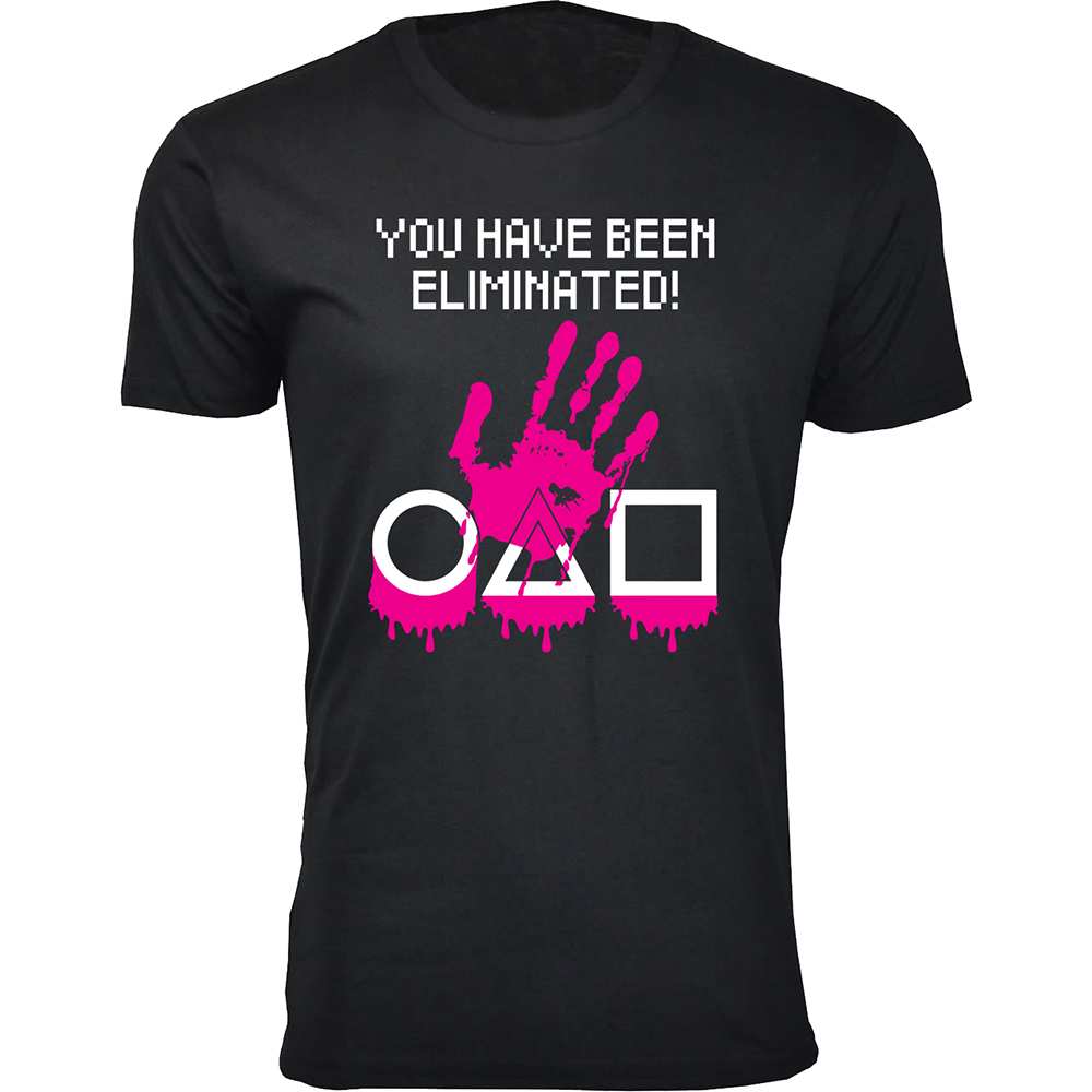 Men's Squid Games T-Shirts - You Have Been Eliminated! - Black / 2XL