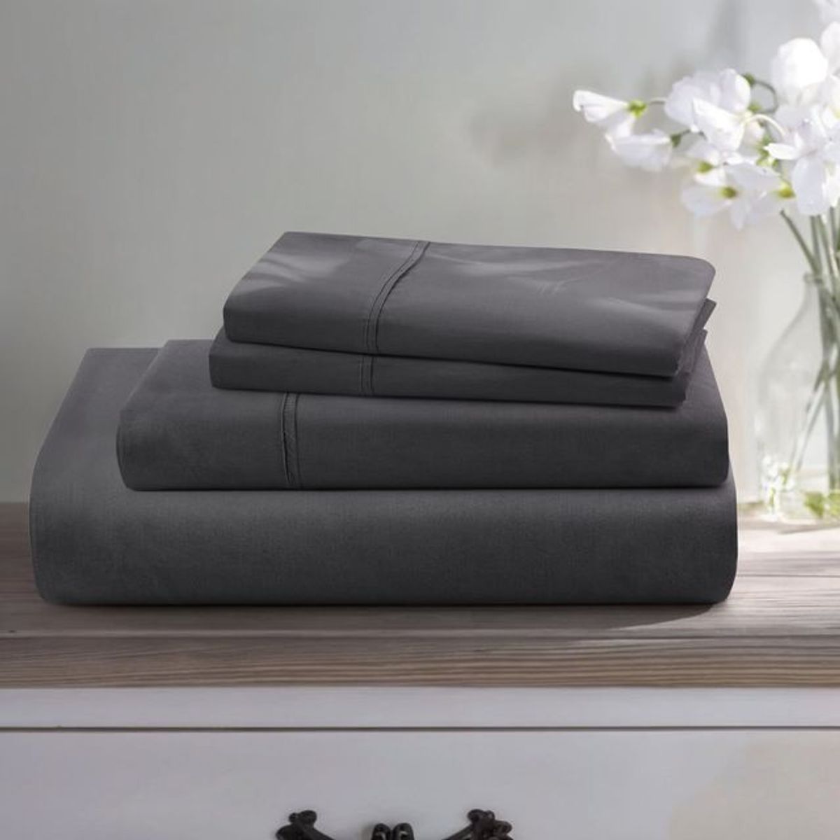 1,000-TC Egyptian Cotton Sheet Set - Full - Gray