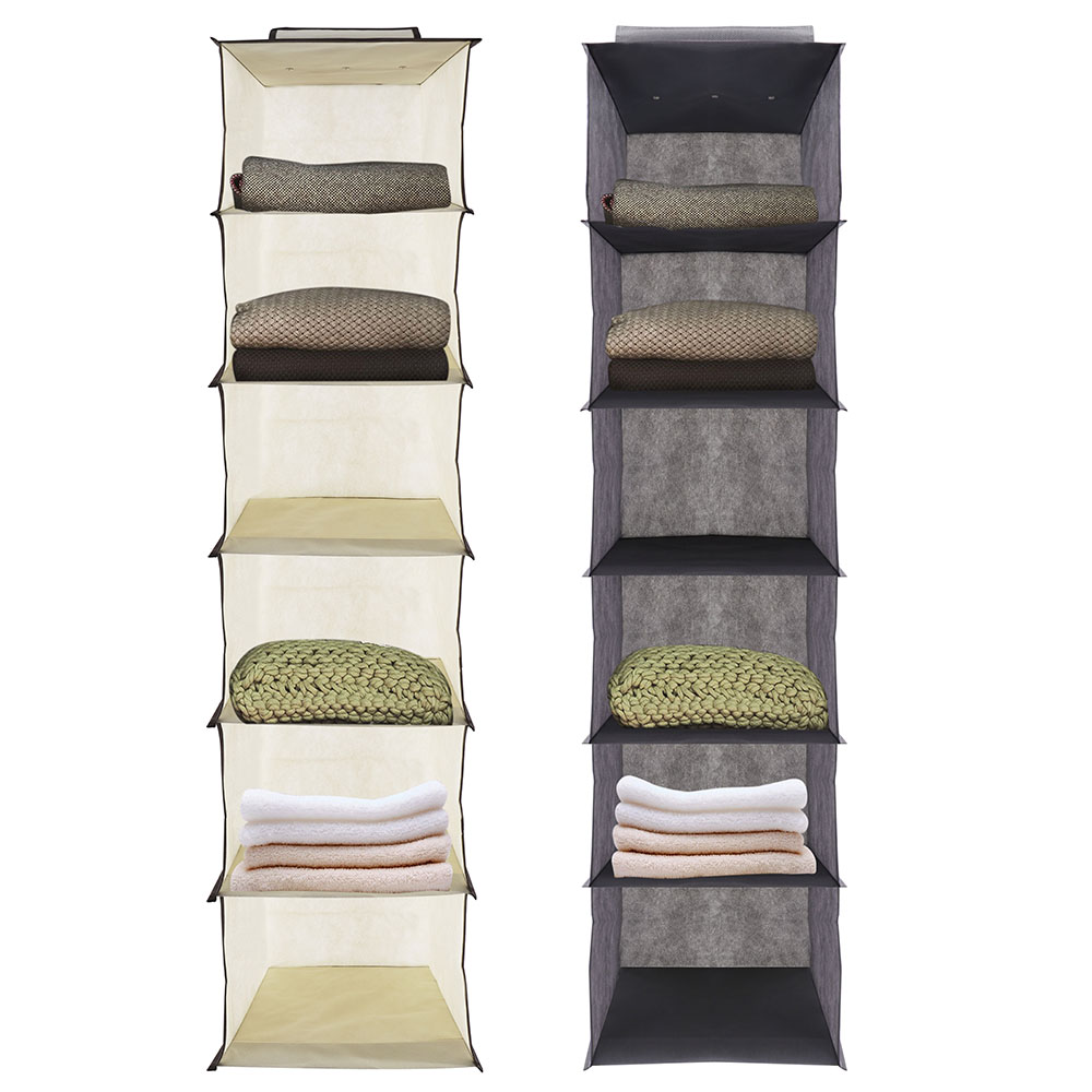 Hanging 6 or 10Shelf Closet Organizer 2Pack  6Shelf