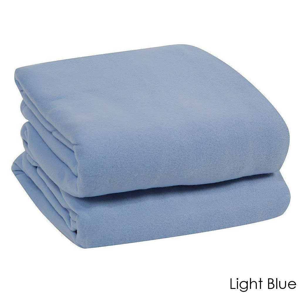 Luxury Home Micro Plush Warm Fleece Blanket - Twin - Light Blue
