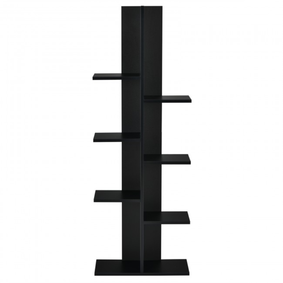 Photos - Wall Shelf Goplus Open Concept 7-Tier Display Bookcase - Black HW57374BK
