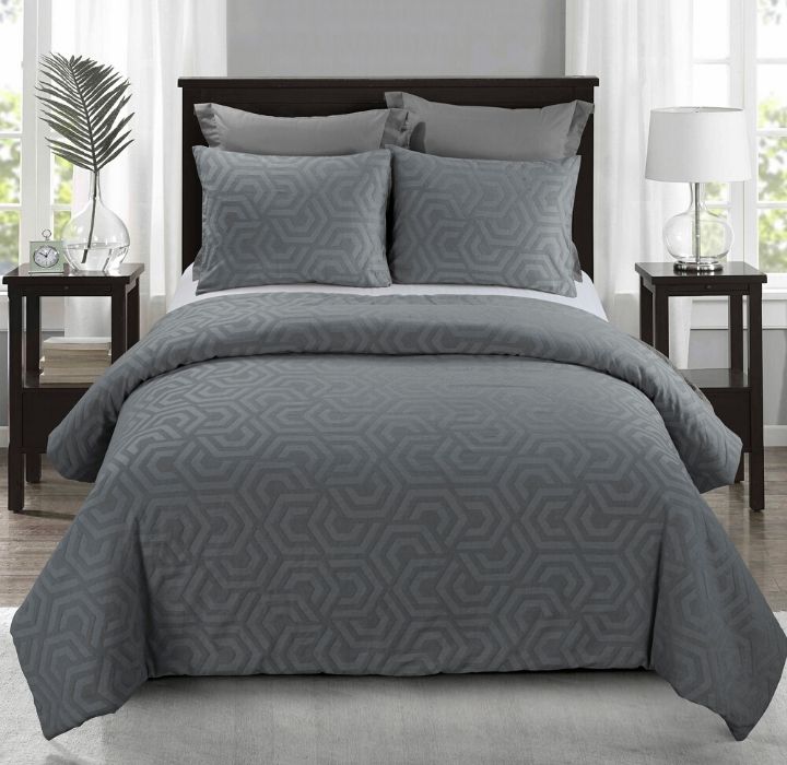 Photos - Duvet Donna Sharp Donna Sharp® Seville 3-Piece Cotton Comforter Set - King Gray