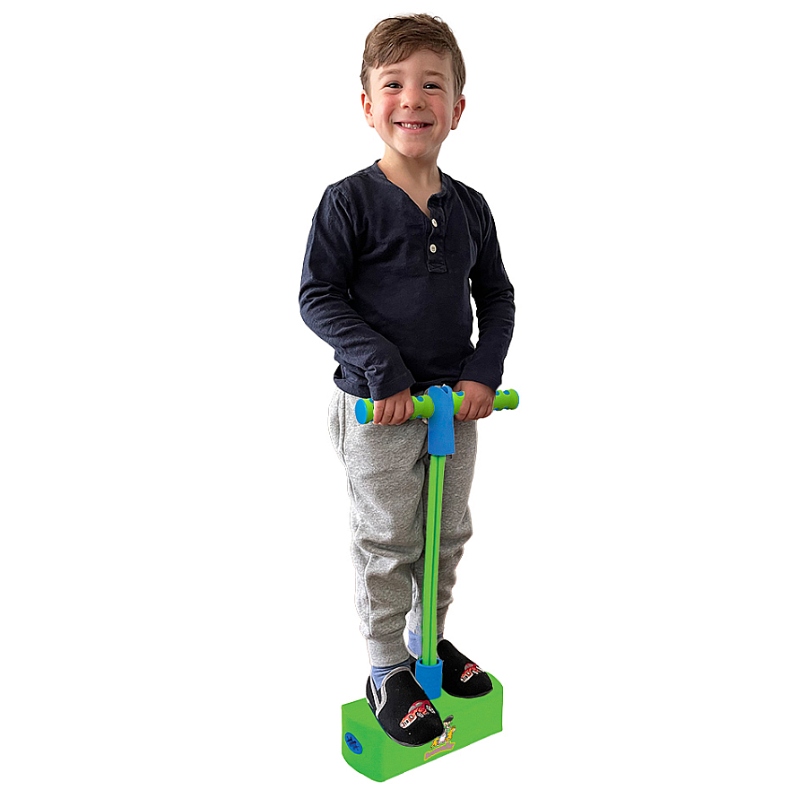 Waloo® BounceZiez Hop & Squeak Pogo Hopper - Green/Blue