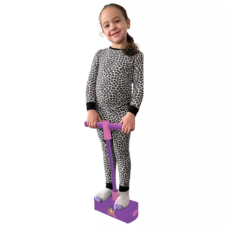 Waloo&reg; BounceZiez Hop & Squeak Pogo Hopper - Pink/Purple