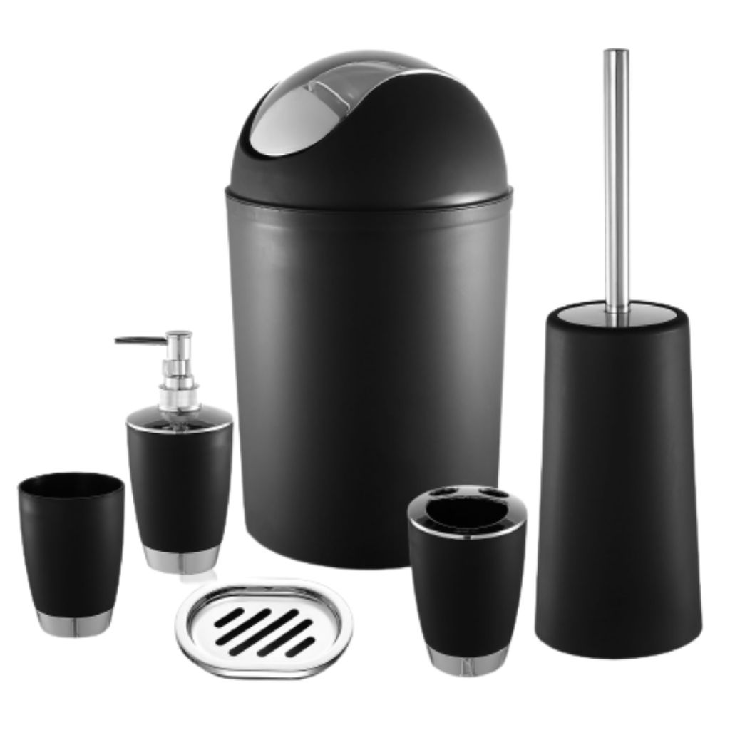 NewHome™ 6-Piece Bathroom Accessories Set - Black