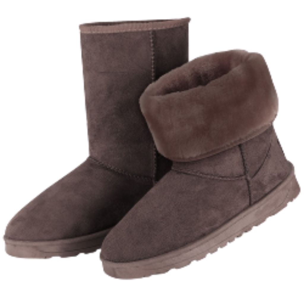 Women's Warm Fashionable Winter Boots - 9 - Chocolate