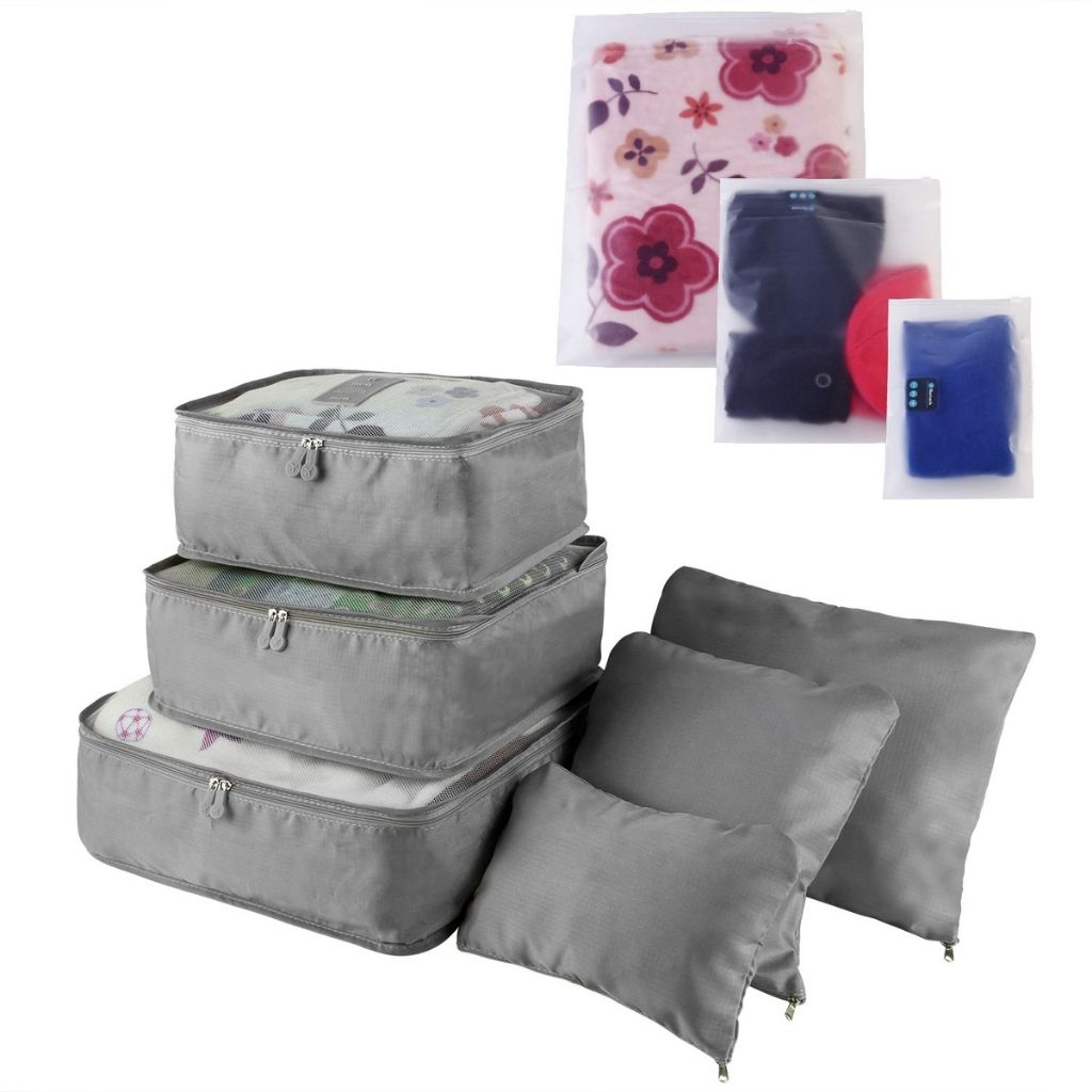 Photos - Travel Bags iMounTEK 9-Piece Packing Cubes for Travel, Storage, and Organization - Gra 