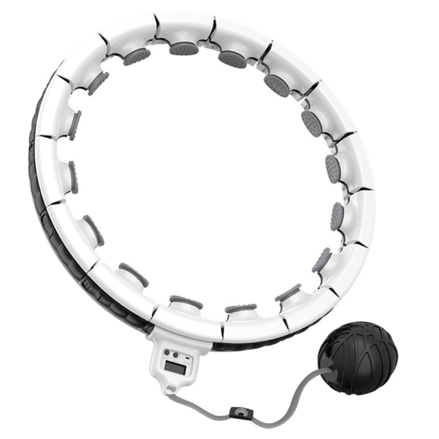 Smart Weighted Hula Hoop Slimming Exerciser - White