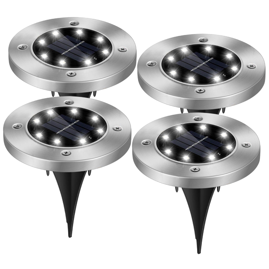Solarek&reg; Solar-Powered Outdoor Pathway Light (4- or 8-Pack) - 4-Pack