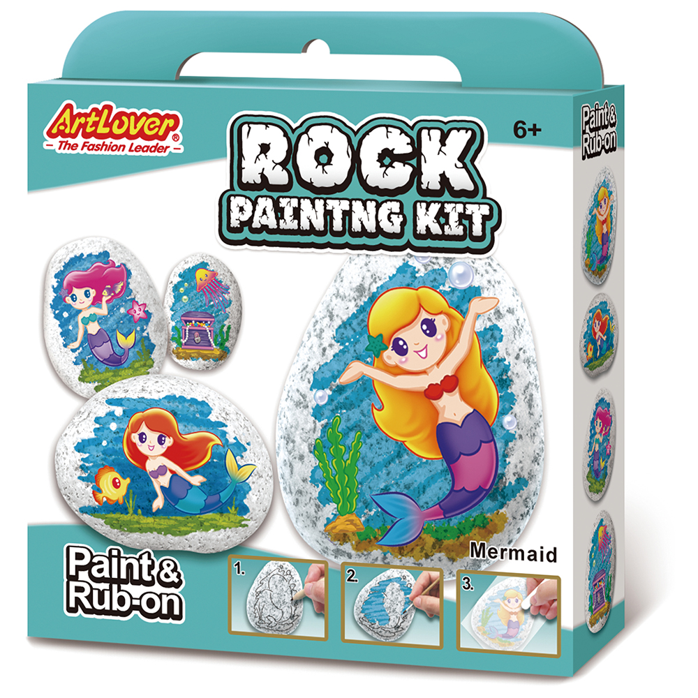 ArtLover® Rock Painting Kit - Blue Mermaid