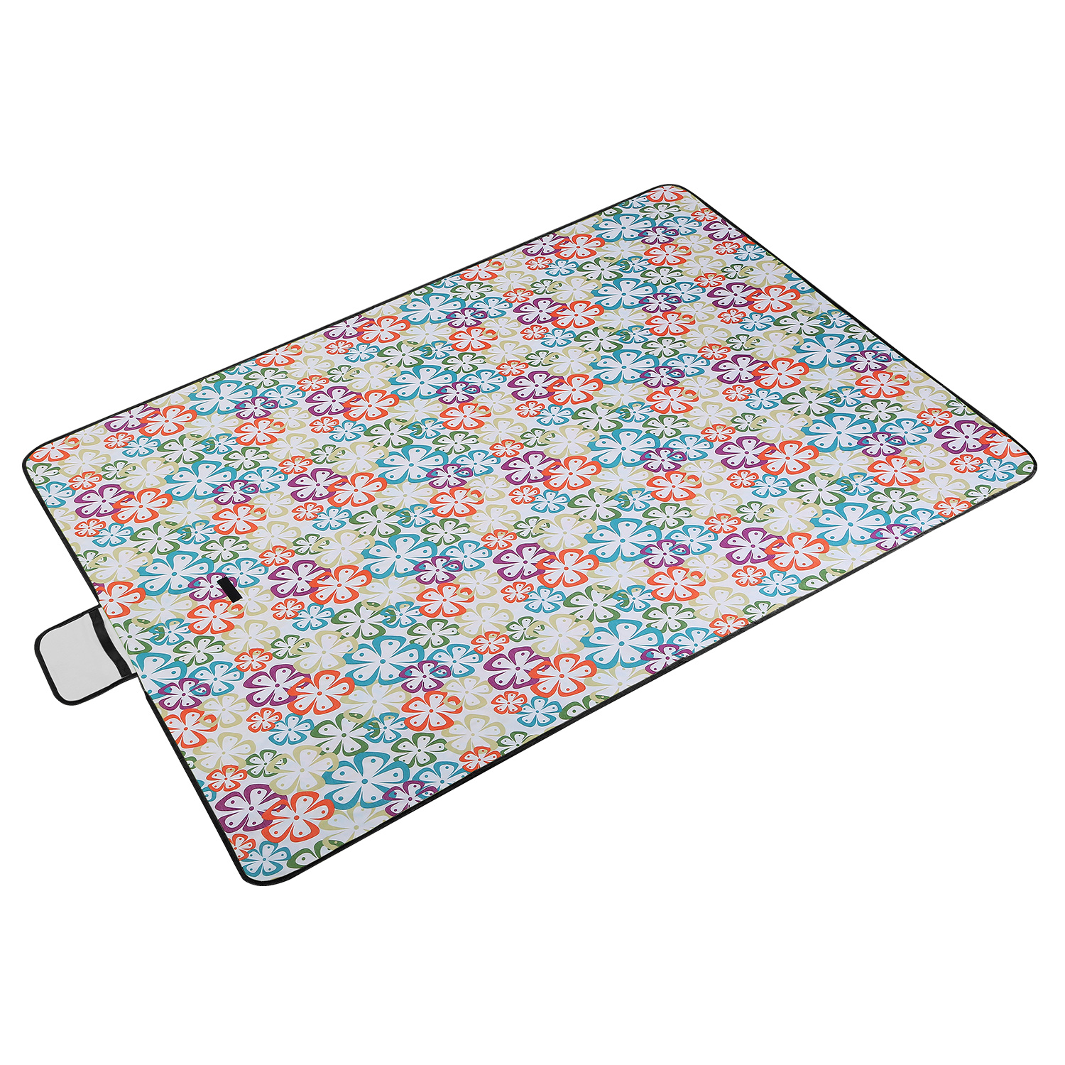 Fold-Out 60" x 78" Waterproof Picnic Blanket - Green Floral