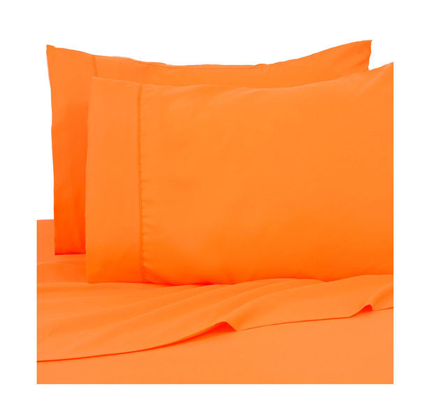 Bright Deep Pocket Hypoallergenic 4-Piece Sheet Set - Full - Bright Orange