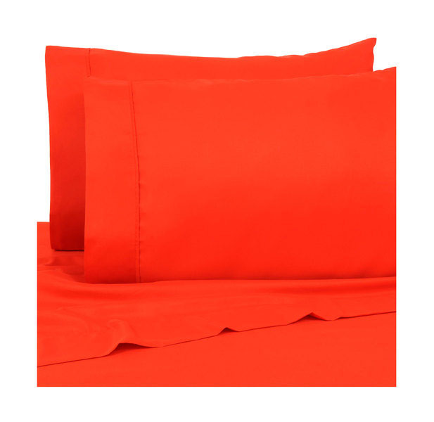 Bright Deep Pocket Hypoallergenic 4Piece Sheet Set  Queen  Bright Red