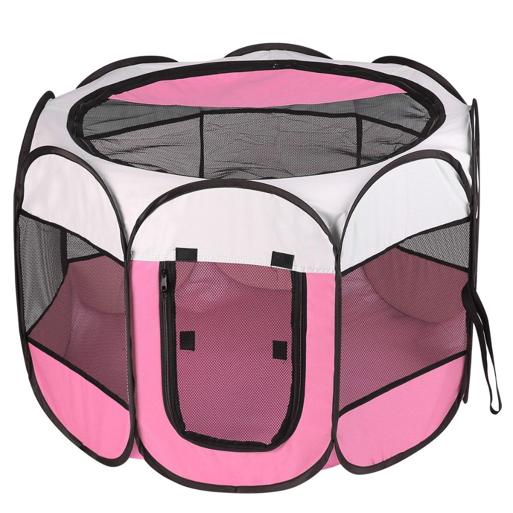 PetLuv™ Portable Foldable Pet Playpen - Pink