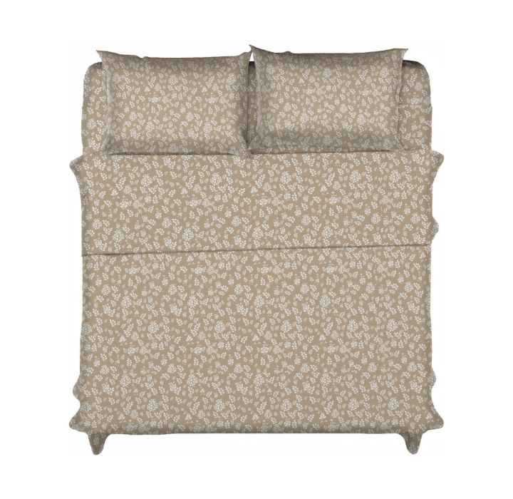 Photos - Bed Linen Hannah Linen 4-Piece Microfiber Floral Sheet Set, Deep Pocket, Ultra-Soft Bedding - 4-PIECE FLORAL QUEEN TAUPE FLORALQTAUPE