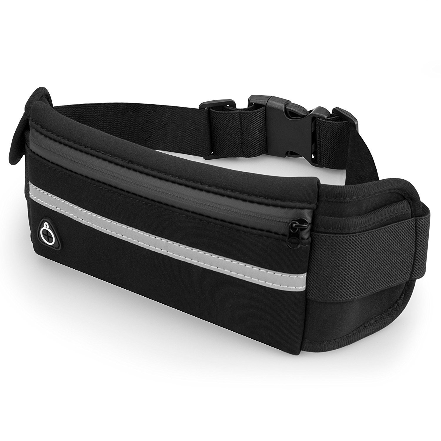 Velocity Water-Resistant Running Belt for Outdoor Sports - Sports Running Belt Black