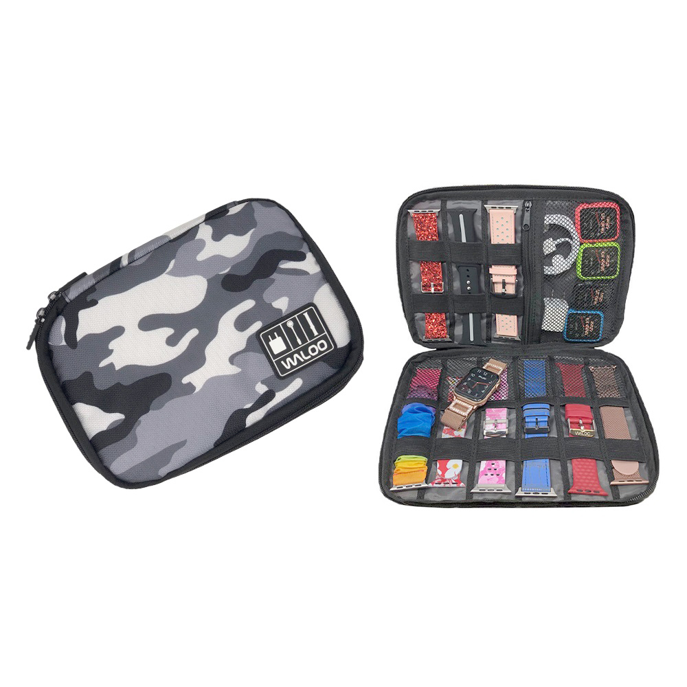 Smartwatch Band CaseHolder  Cable Organizer   Camo Grey