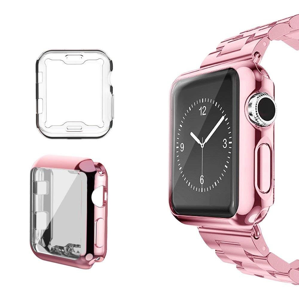 Waloo Electroplate Case for Apple Watch 2Pack  38MMPink