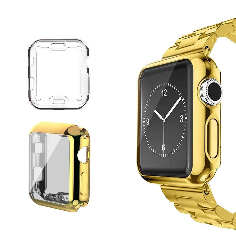Waloo Electroplate Case for Apple Watch 2Pack  44MMGold