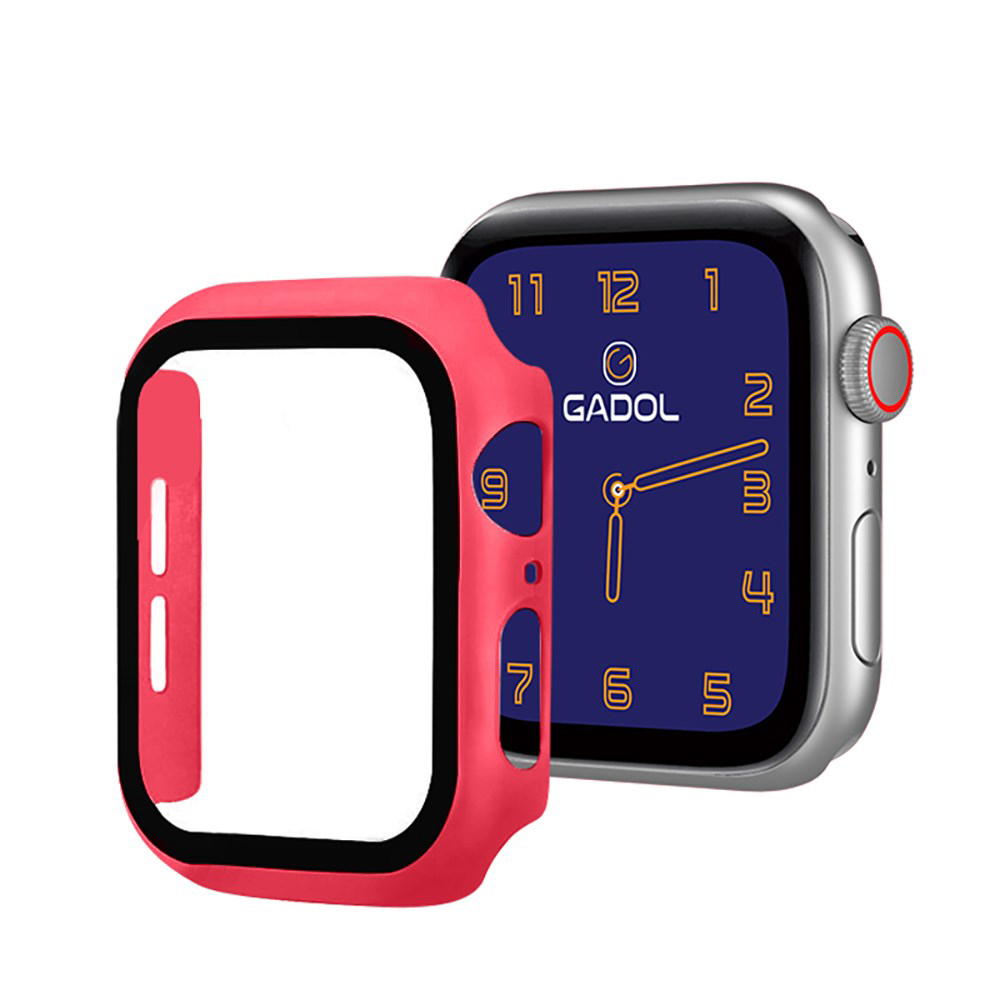 Waloo Electroplate Case for Apple Watch (2-Pack) - 44MM-Red W/Black Trim