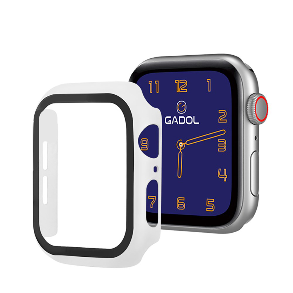 Waloo Electroplate Case for Apple Watch (2-Pack) - 44MM-White W/Black Trim