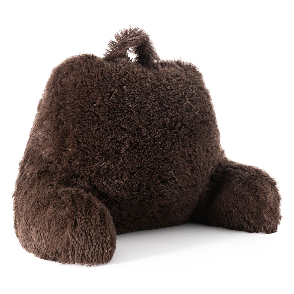 Cheer Collection&reg; Shaggy Hair TV and Reading Pillow - Chocolate