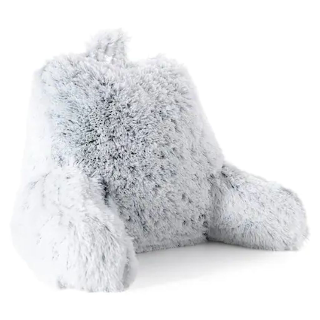 Cheer Collection® Shaggy Hair TV and Reading Pillow - Light Blue
