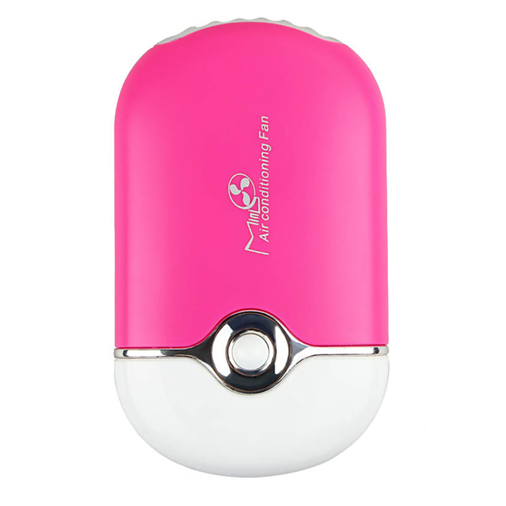 Mini Handheld Portable USB Air Conditioning Fan - Hot Pink