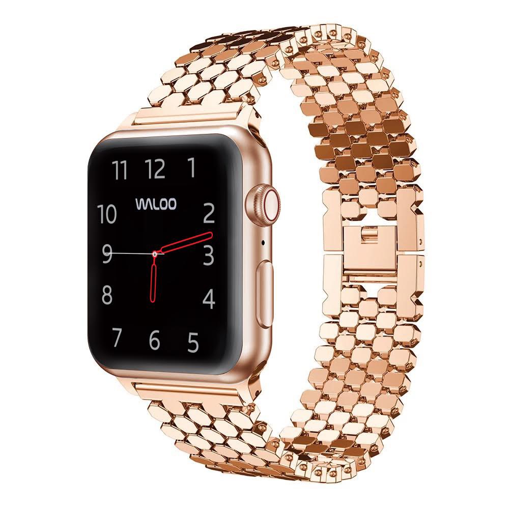 Waloo® Honeycomb Style Band for Apple Watch - 42/44/45mm-Rose Gold