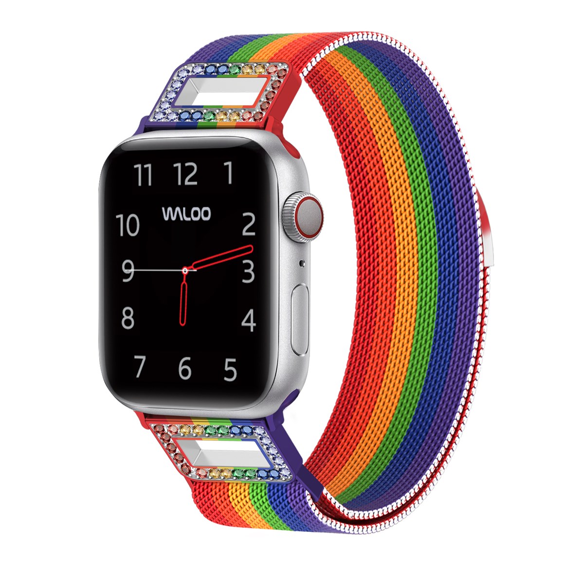 Diamond Magnetic Mesh Band for Apple Watch - 38/40/41 MM-Rainbow