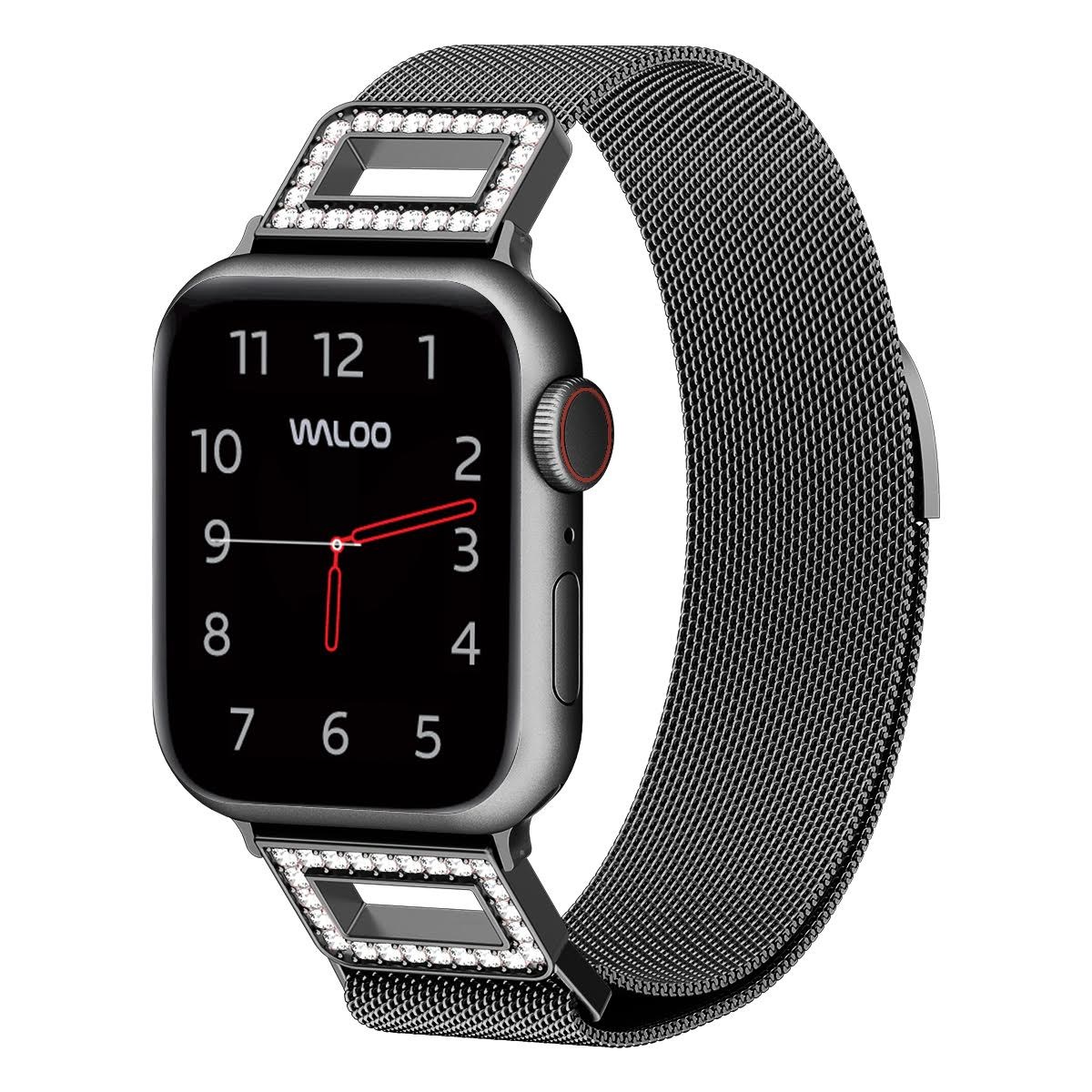 Diamond Magnetic Mesh Band for Apple Watch  384041 MMBlack